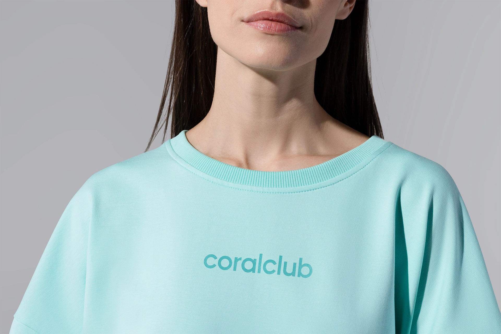 Tričko oversized, mätová farba